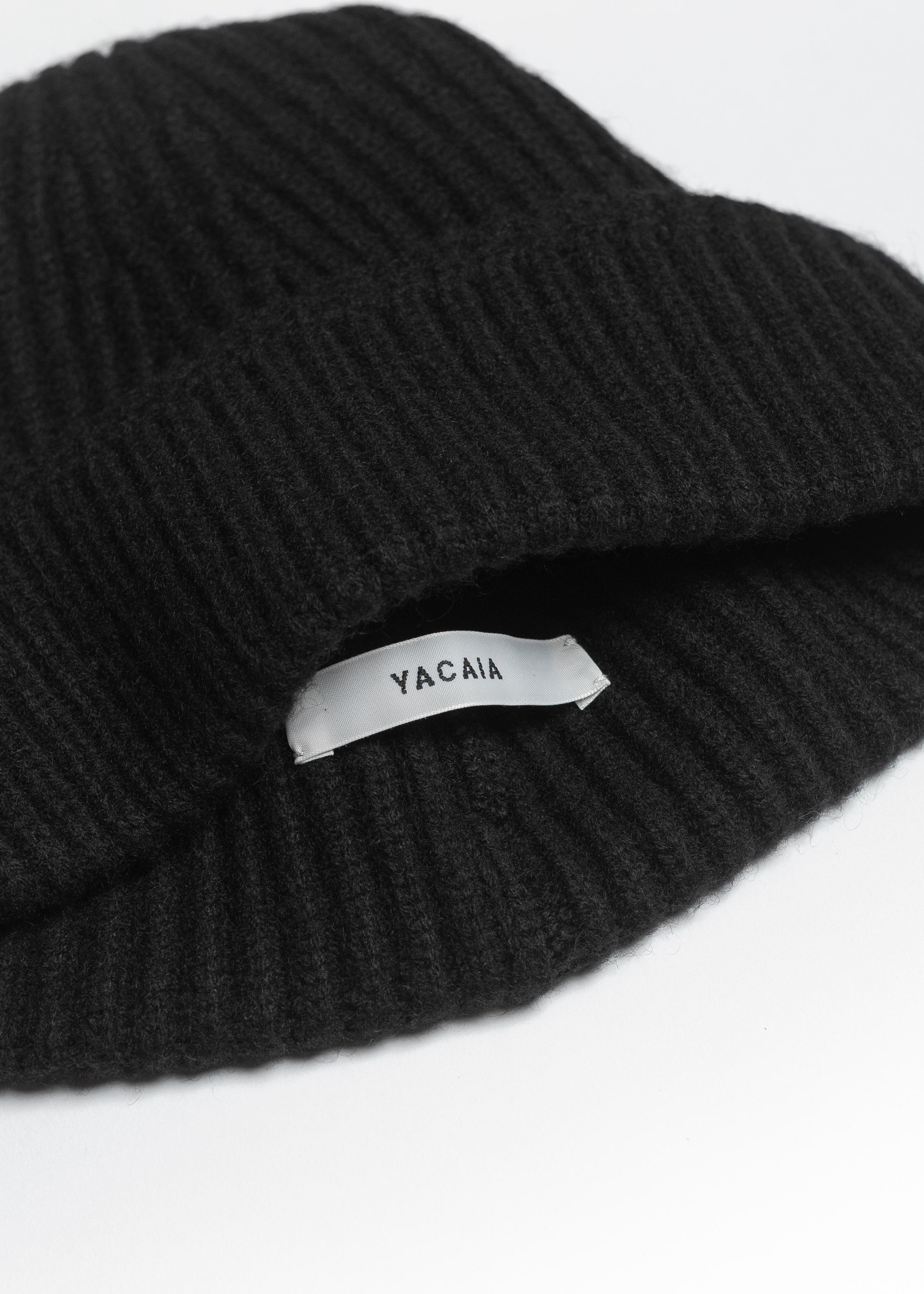 Yacaia Y-0004 Cashmere Blend Beanie - Black | Headwear