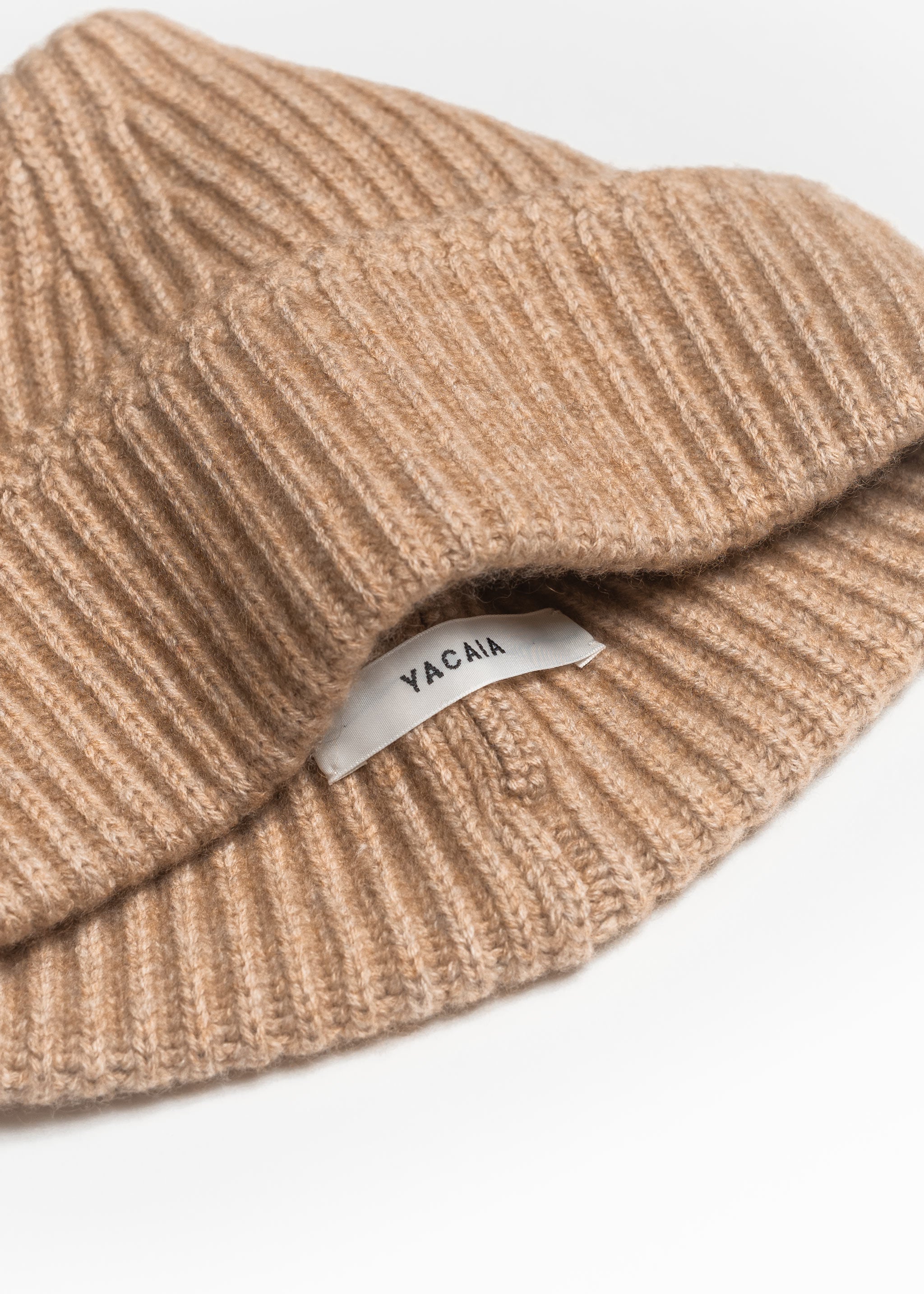 Yacaia Y-0004 Cashmere Blend Beanie - Camel