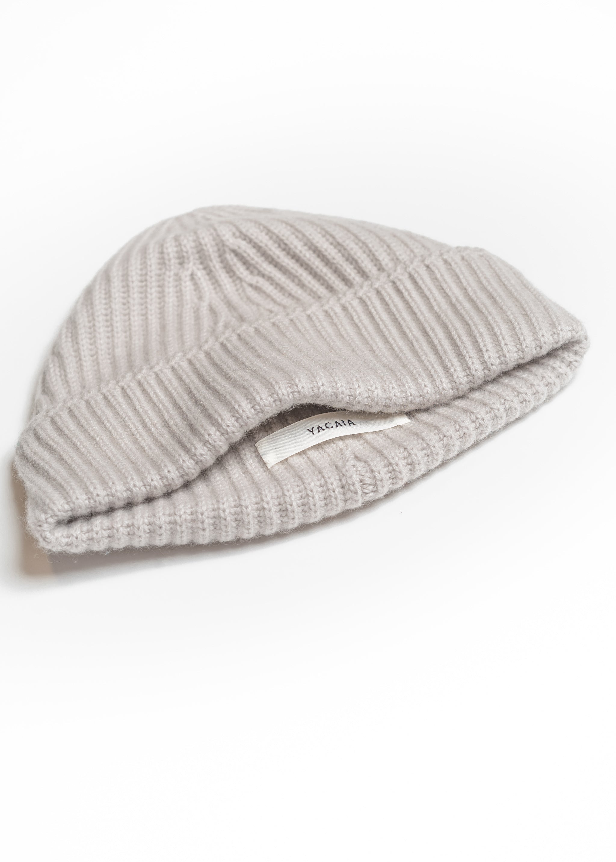 Yacaia Y-0004 Cashmere Blend Beanie - Light Beige | Headwear
