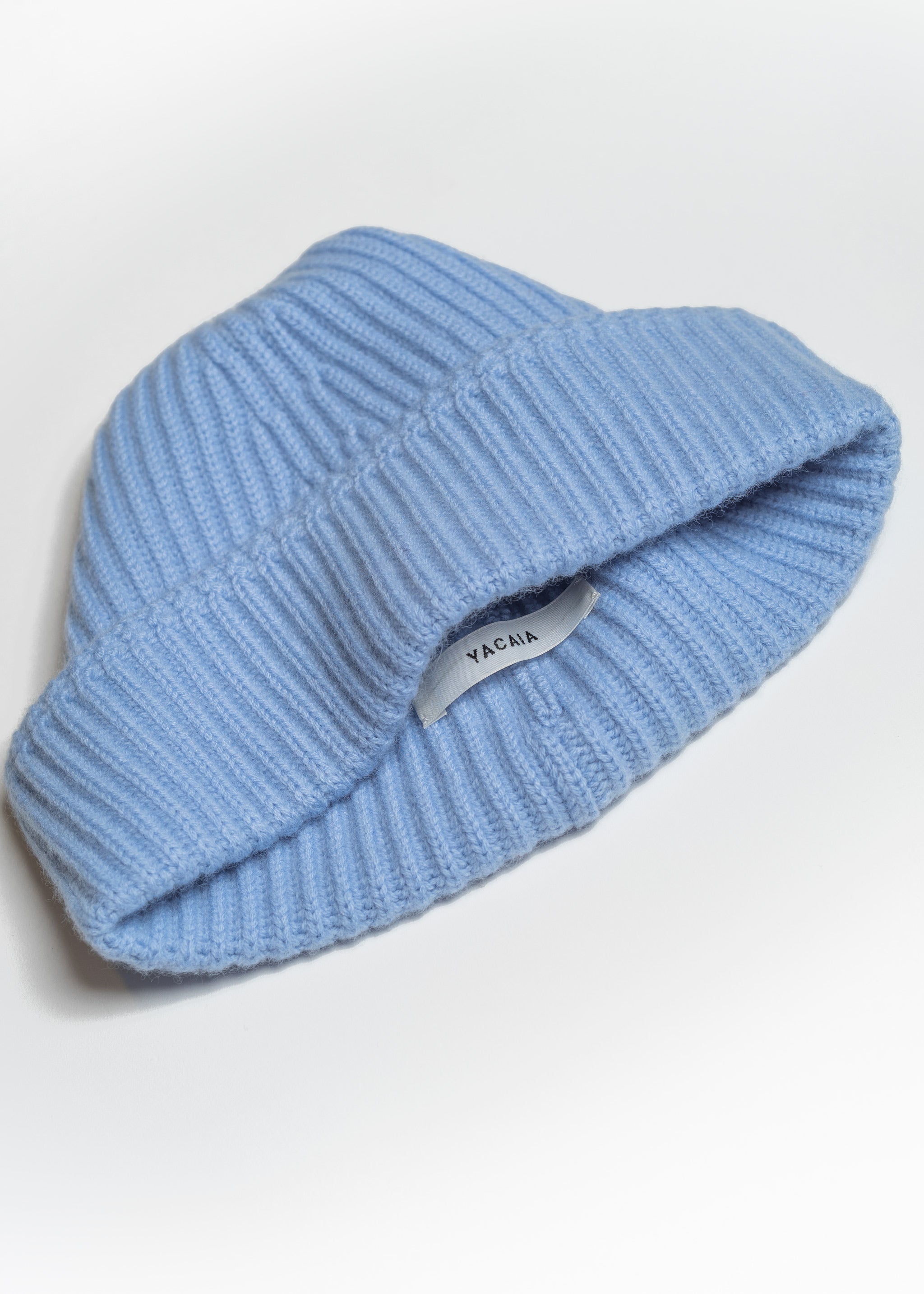 Yacaia Y-0004 Cashmere Blend Beanie - Light Blue