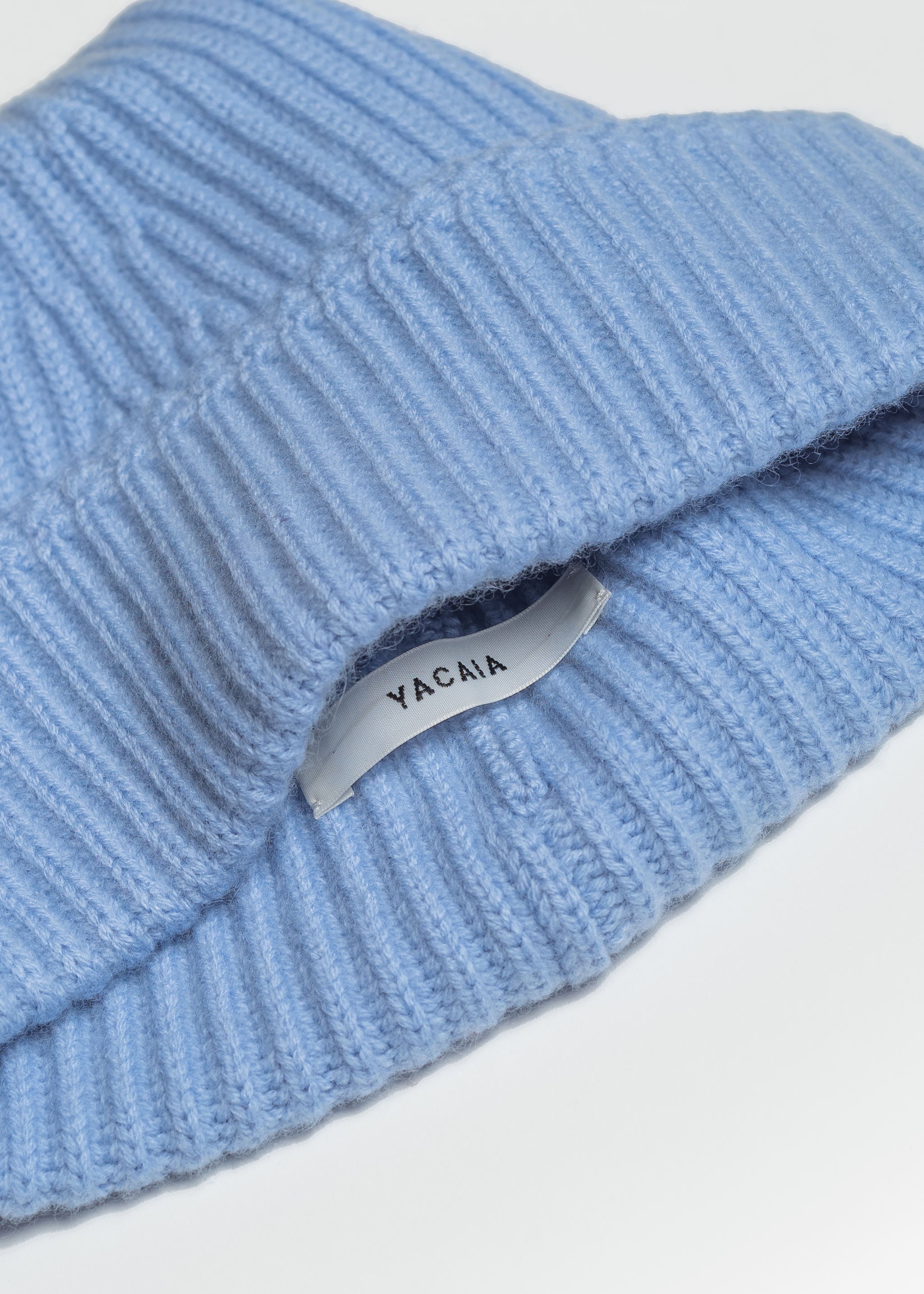 Yacaia Y-0004 Cashmere Blend Beanie - Light Blue