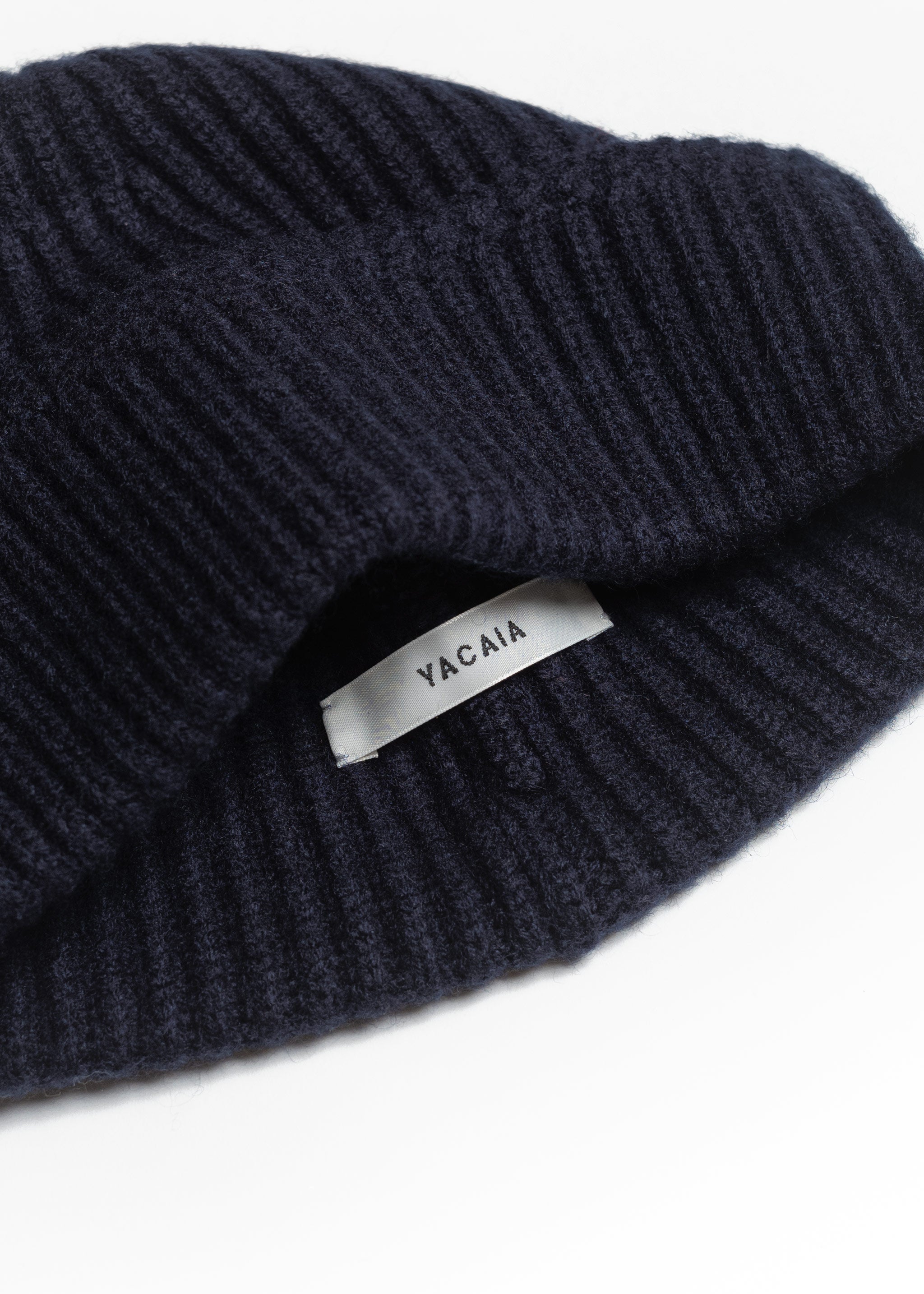 Yacaia Y-0004 Cashmere Blend Beanie - Navy | Headwear