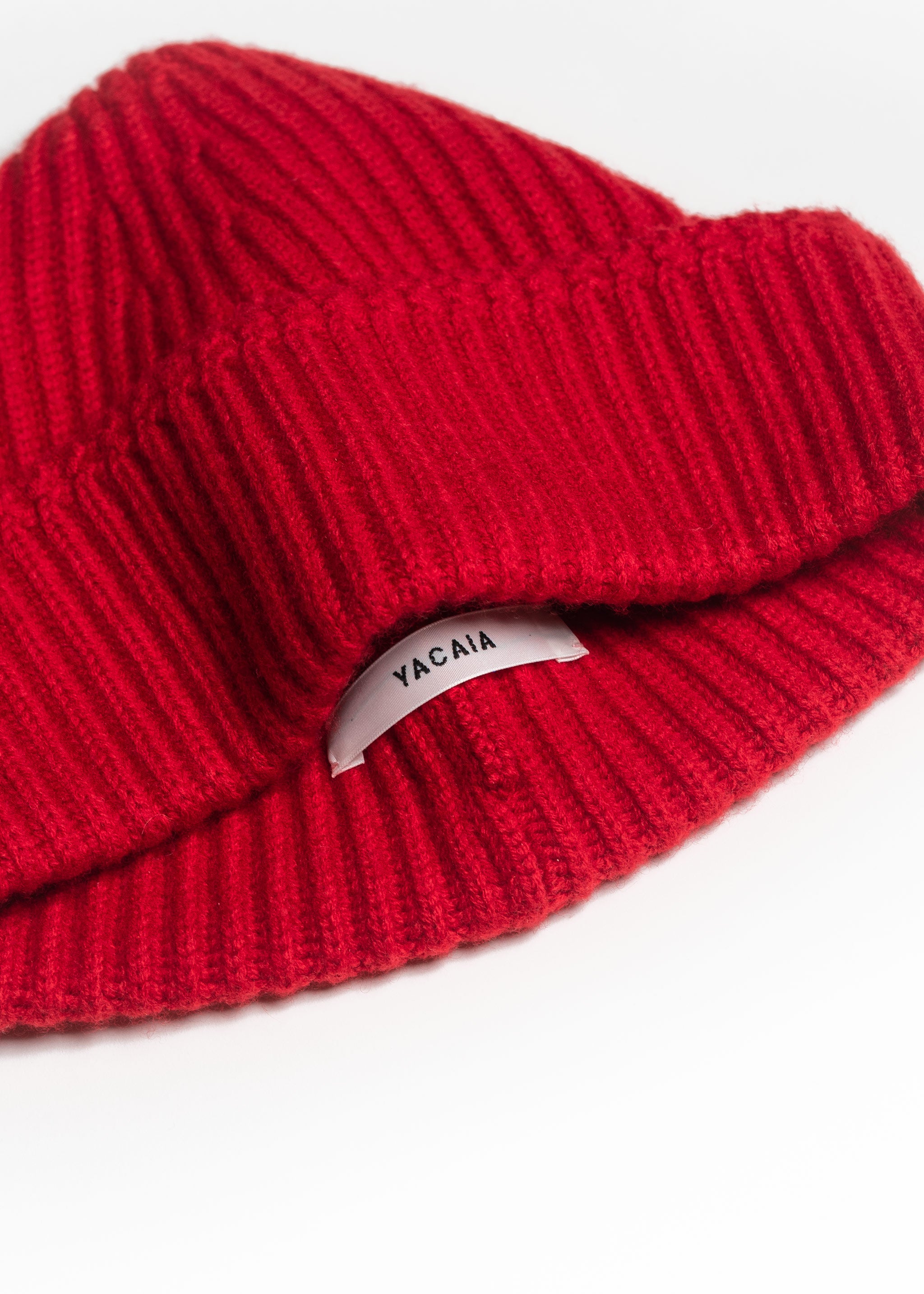 Yacaia Y-0004 Cashmere Blend Beanie - Red | Headwear