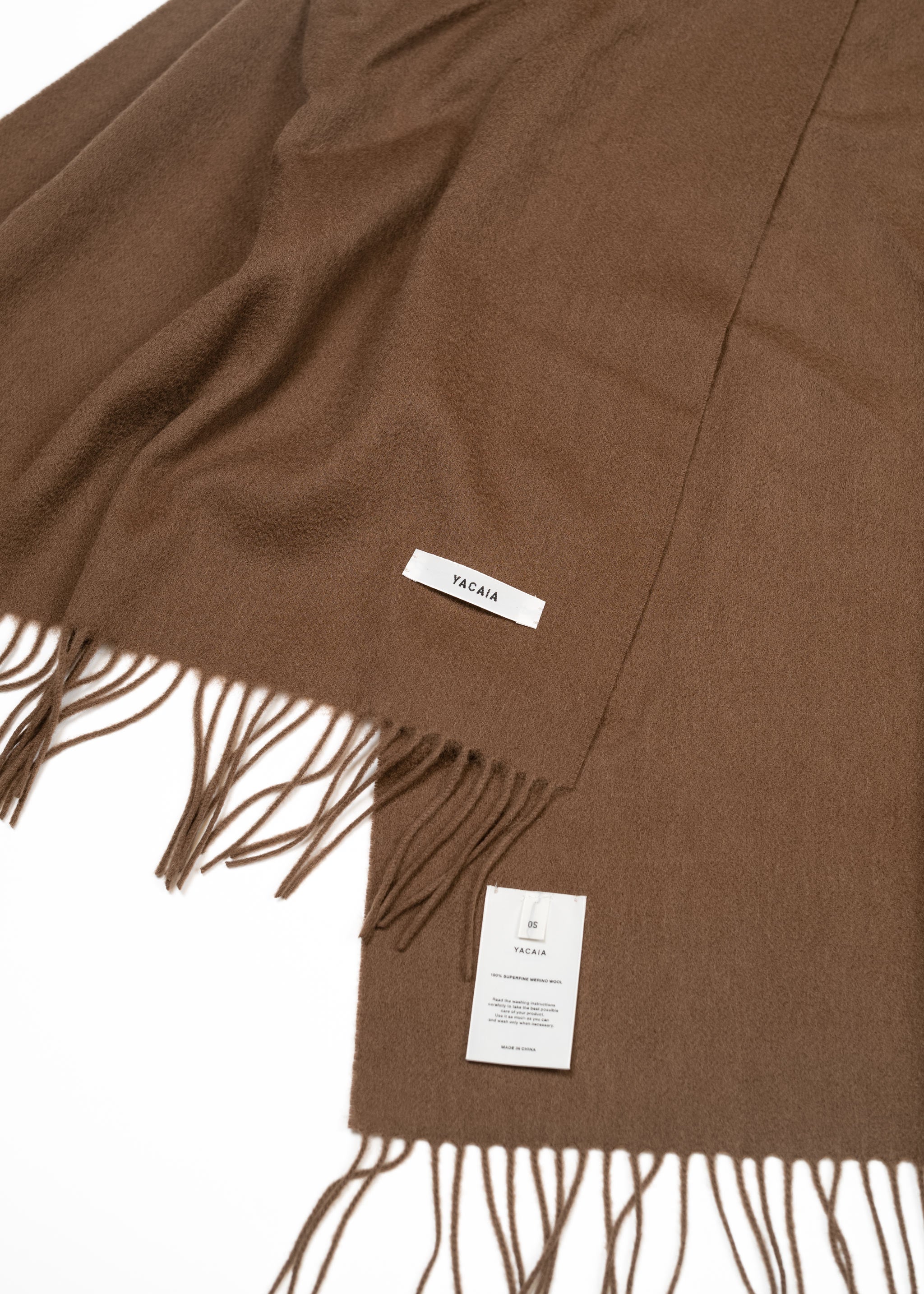 Yacaia Y-0011 Merino Wool Scarf - Brown | Headwear