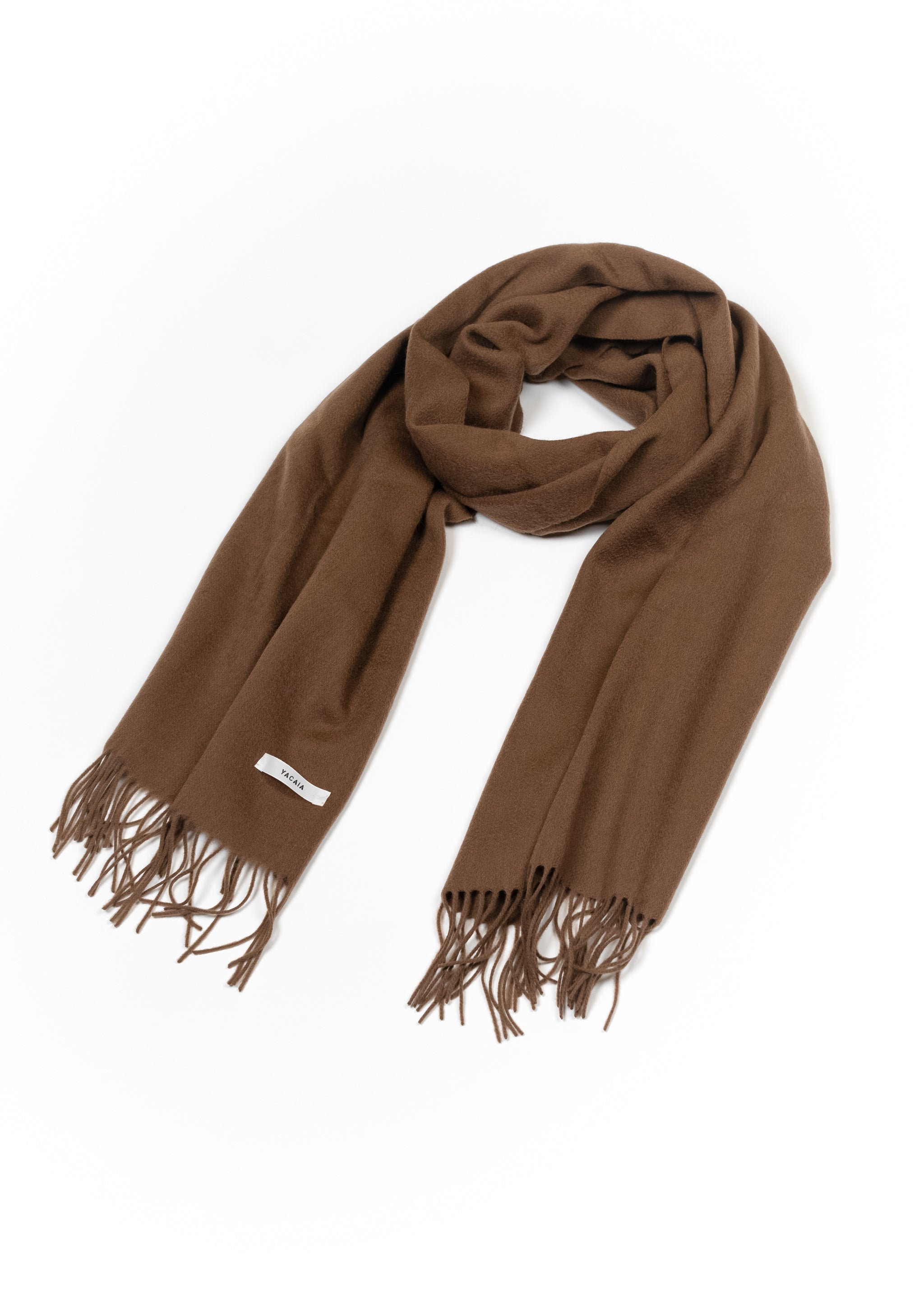 Yacaia Y-0011 Merino Wool Scarf - Brown | Headwear