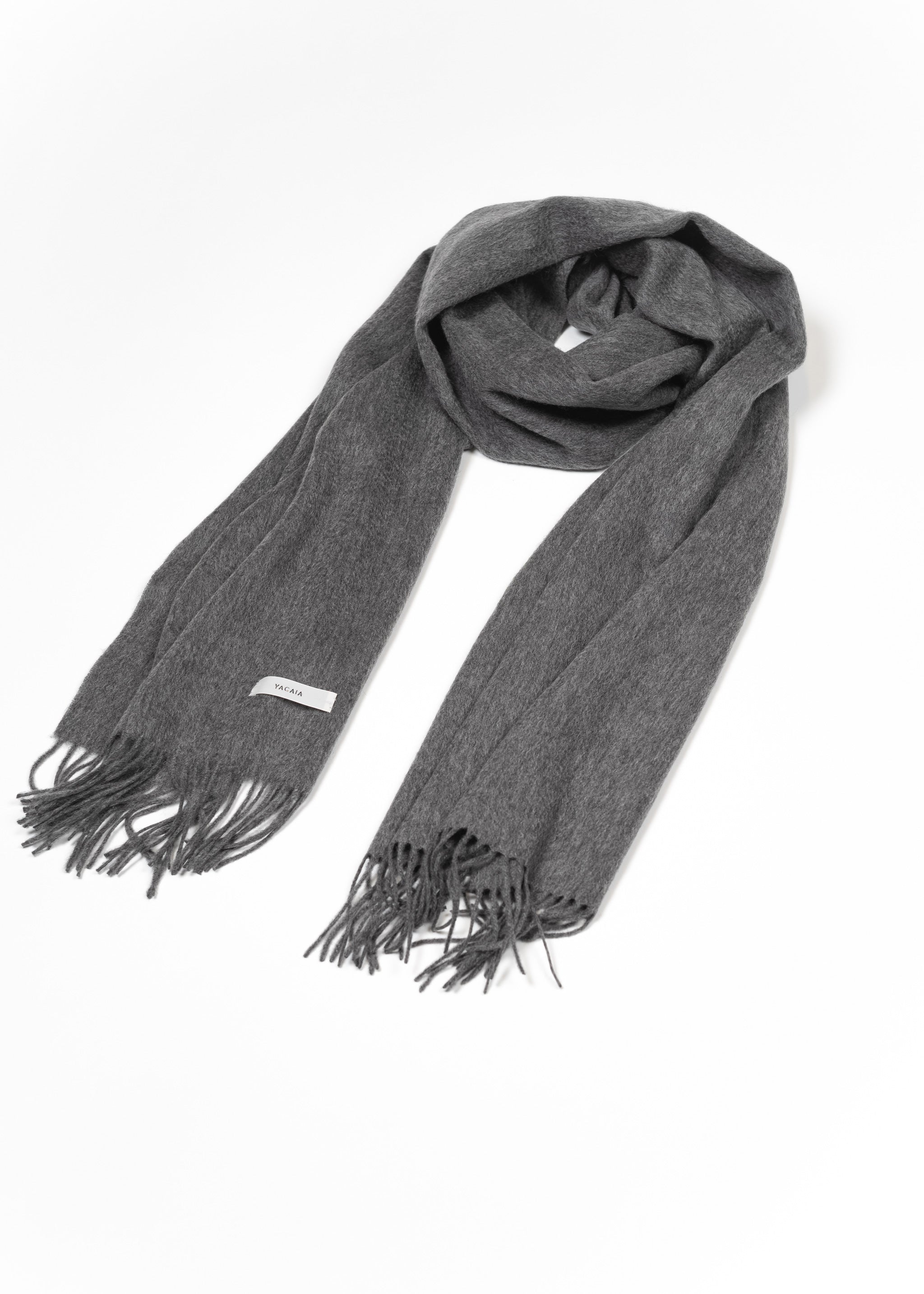 Yacaia Y-0011 Merino Wool Scarf - Grey | Headwear