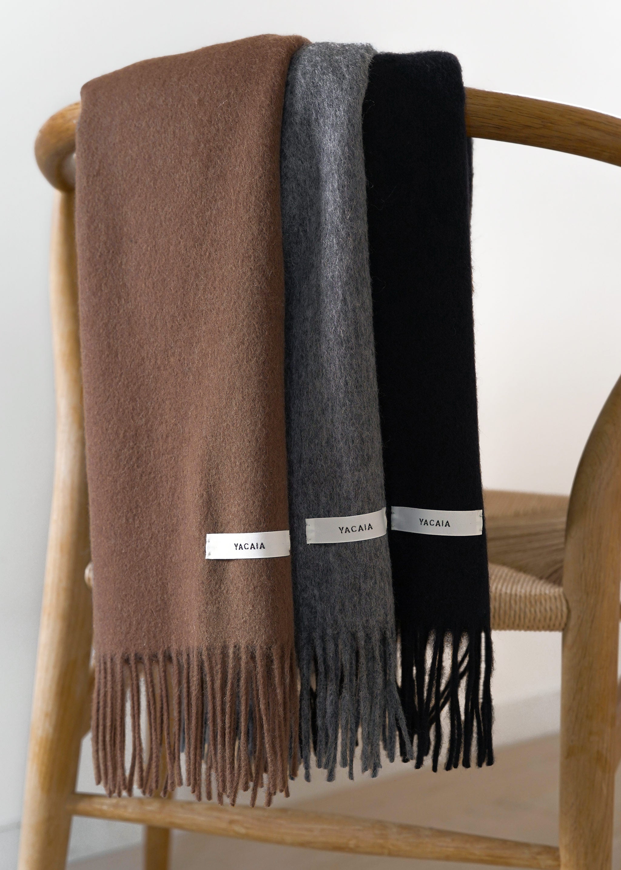 Yacaia Y-0011 Merino Wool Scarf - Brown | Headwear