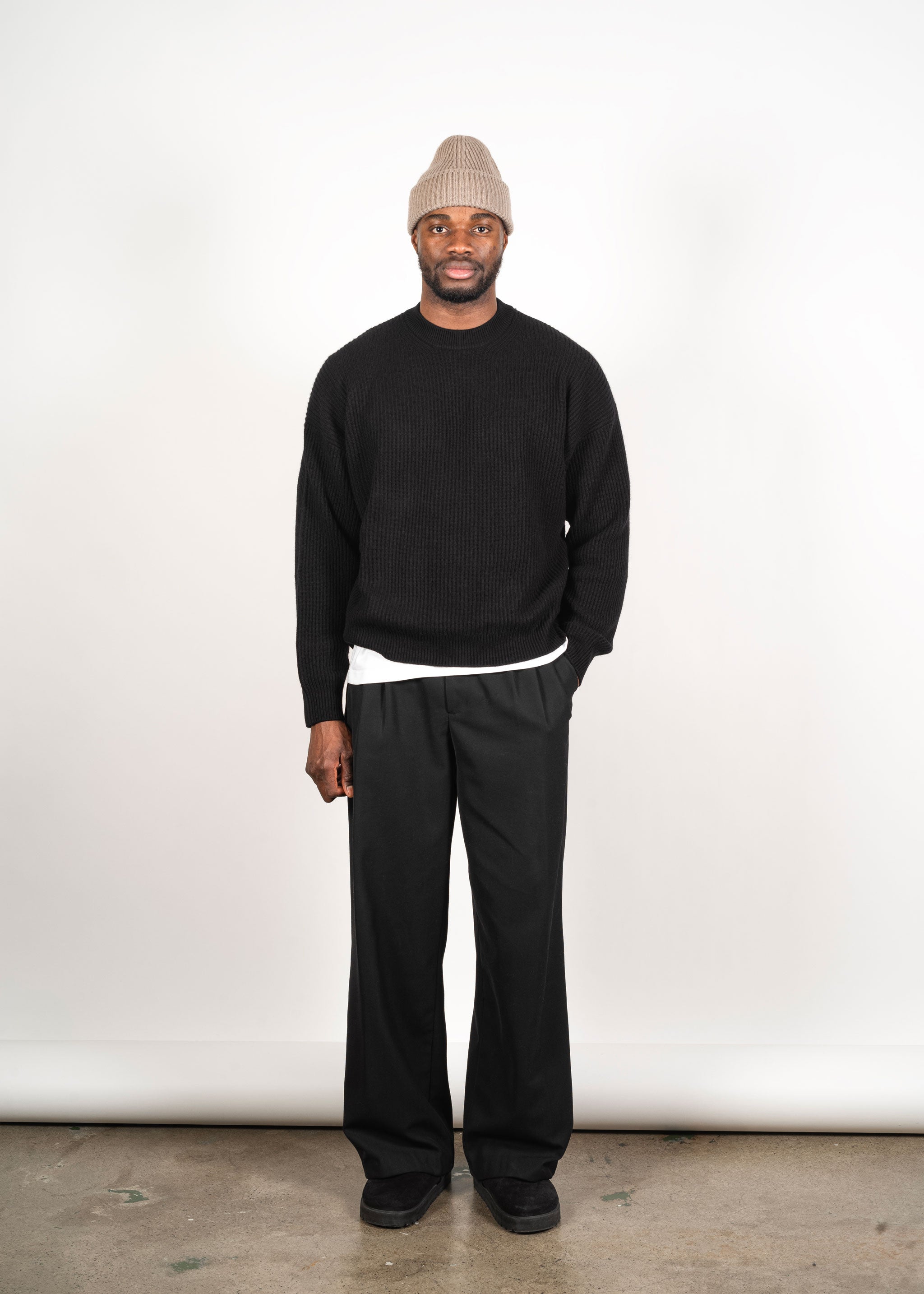 Yacaia Y-0004 Cashmere Blend Beanie - Sand | Headwear