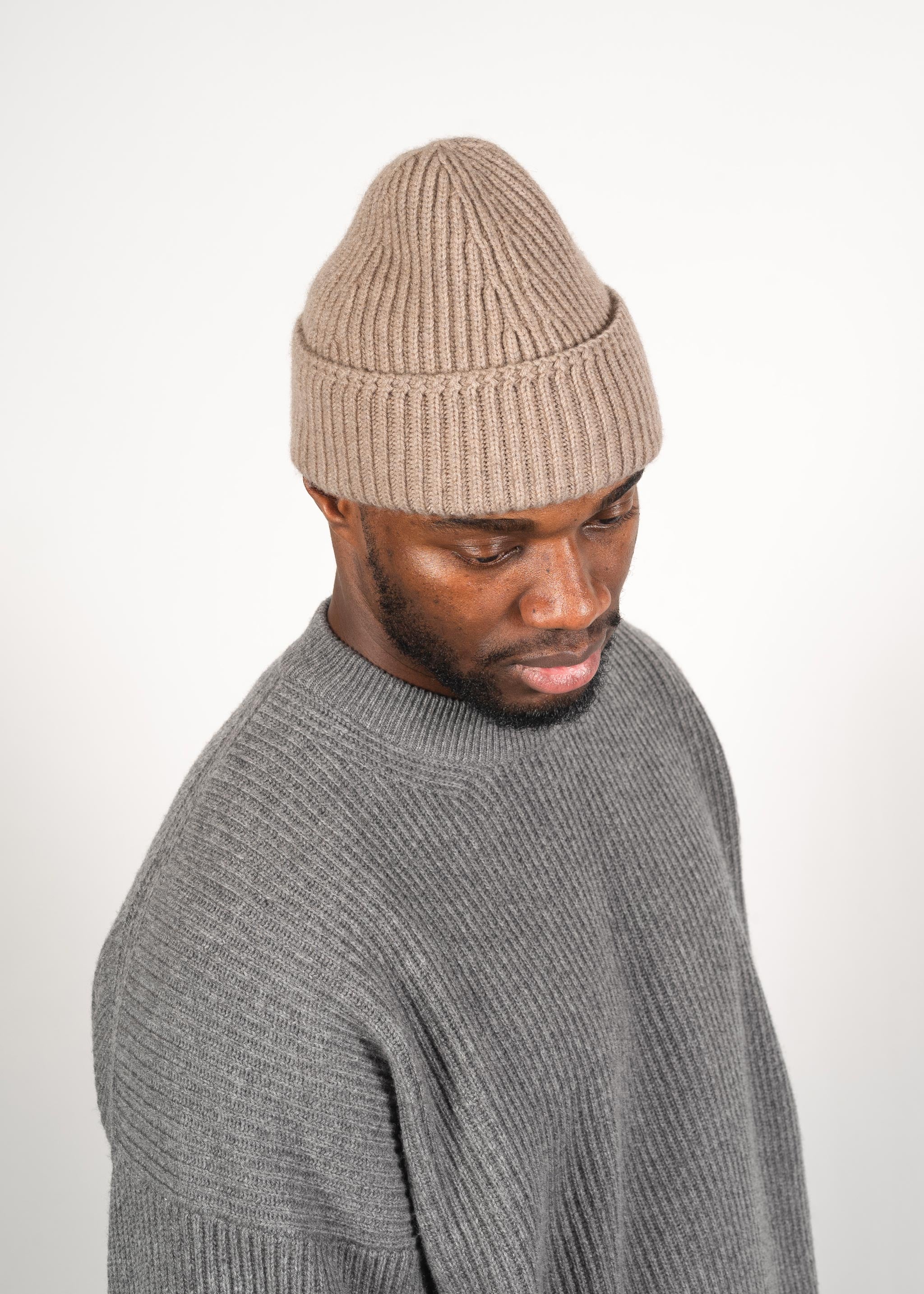Yacaia Y-0004 Cashmere Blend Beanie - Sand | Headwear