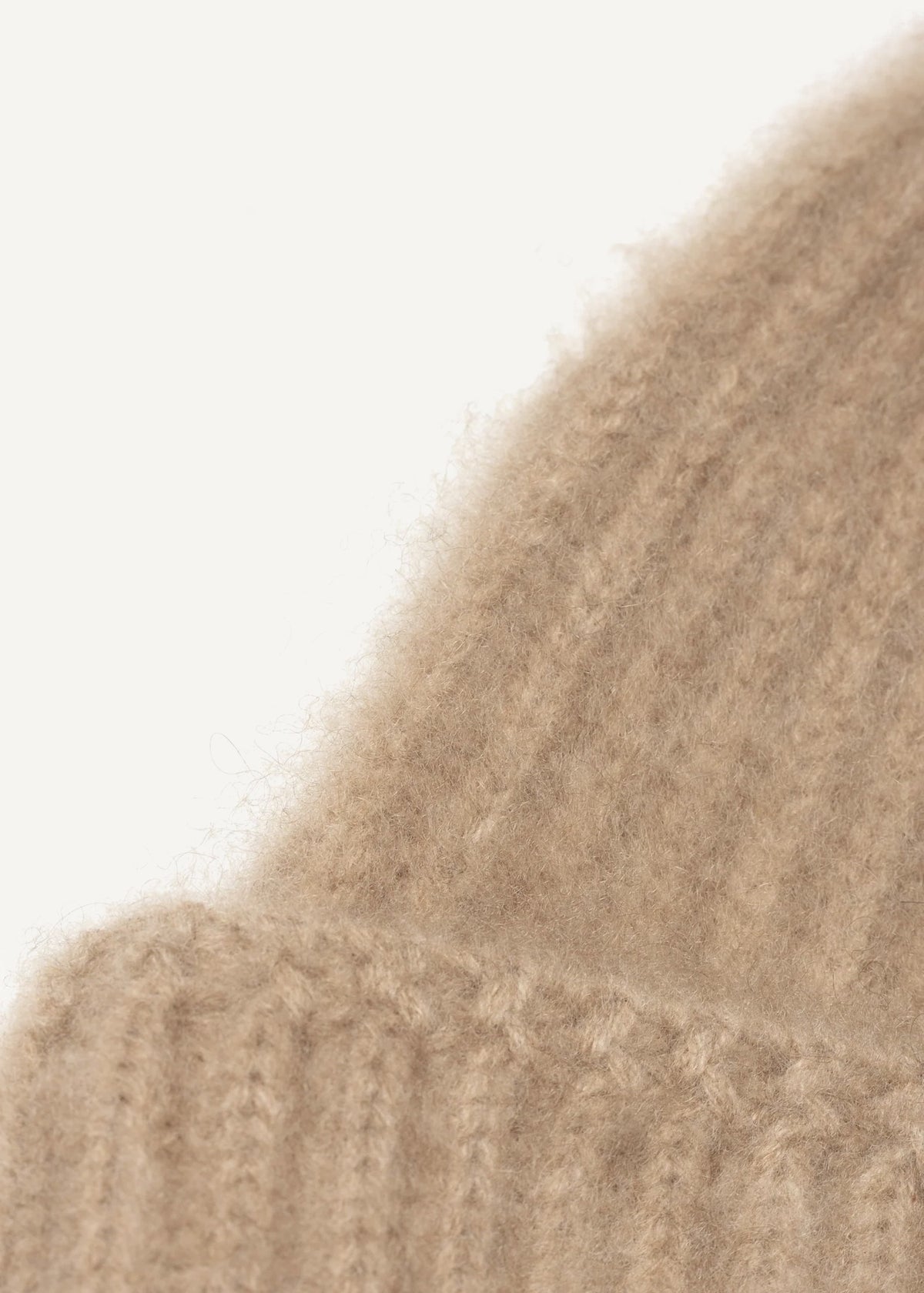 Y-0005 Brushed Cashmere Beanie - Camel , Y-0005-Brushed-CML-Detail-1_yacaia