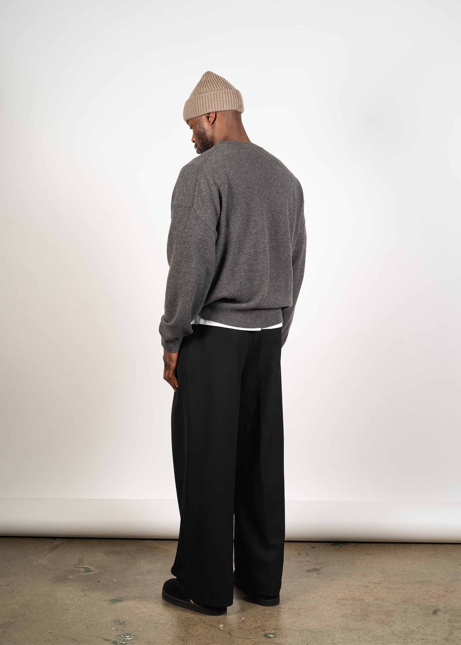 Yacaia Y-0014 Boxy Cashmere Sweater - Grey | Knitwear