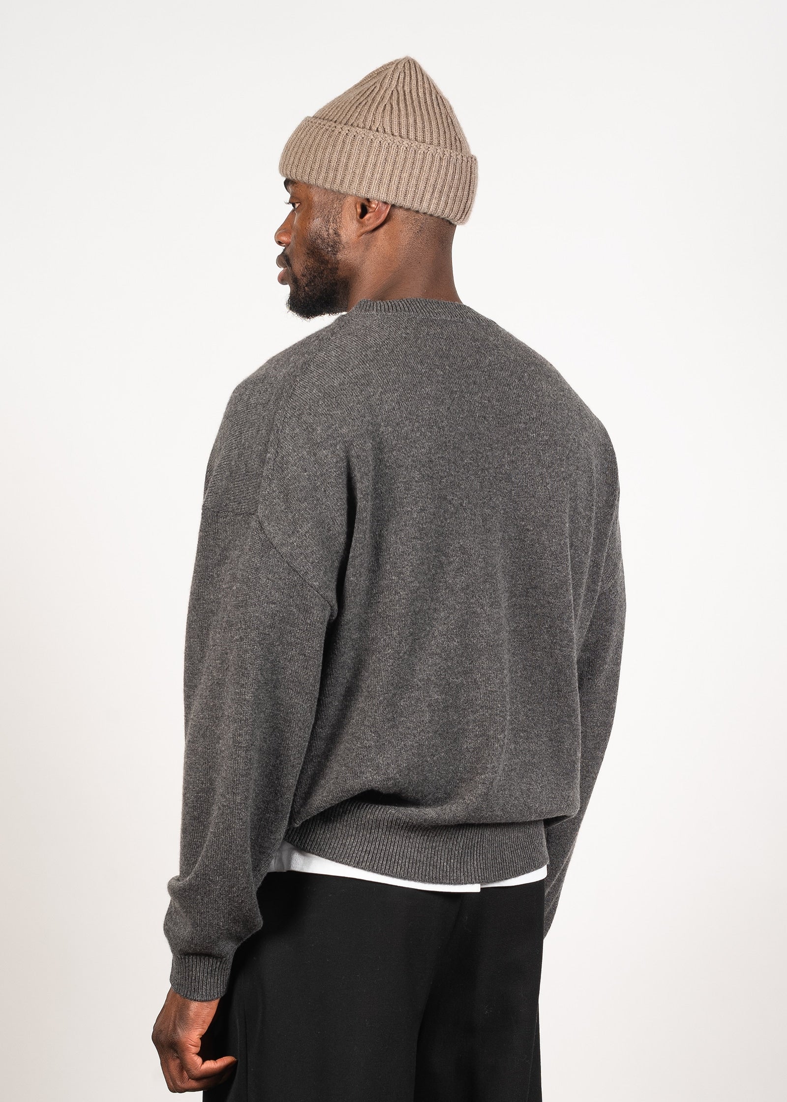 Yacaia Y-0014 Boxy Cashmere Sweater - Grey | Knitwear