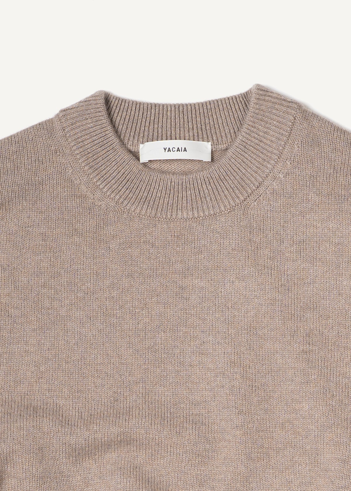 Y-0008 Oversized Merino/Cashmere Sweater - Sand , Yacaia-Y-0008-Sand-Flatlay-02_69a96853-ddf6-4a1c-9c13-3af36bb77590
