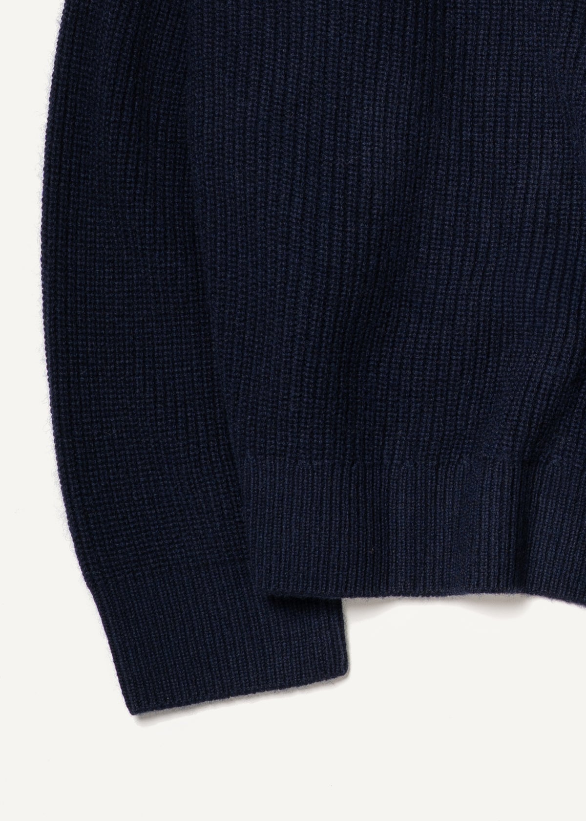 Y-0015 Oversized Ribbed Half-Zip Merino/Cashmere Sweater - Navy , Yacaia-Y-0015-Navy-Flatlay-01_48b85b4b-e44b-48b1-b971-ed7e974344b2
