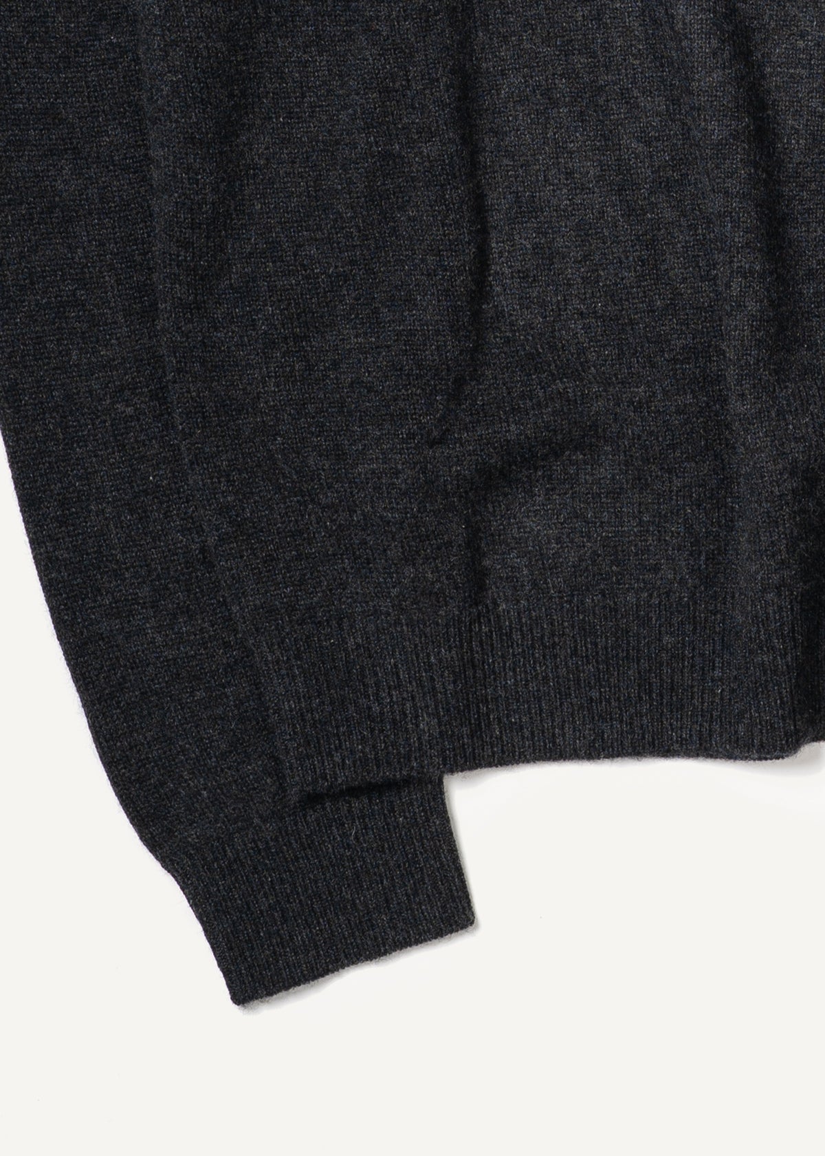 Y-0024 Oversized Merino/Cashmere Polo - Black Melange , Yacaia-Y-0024-Black-Melange-Flatlay-01_316017ca-492b-4efd-890d-283d511ee2bd