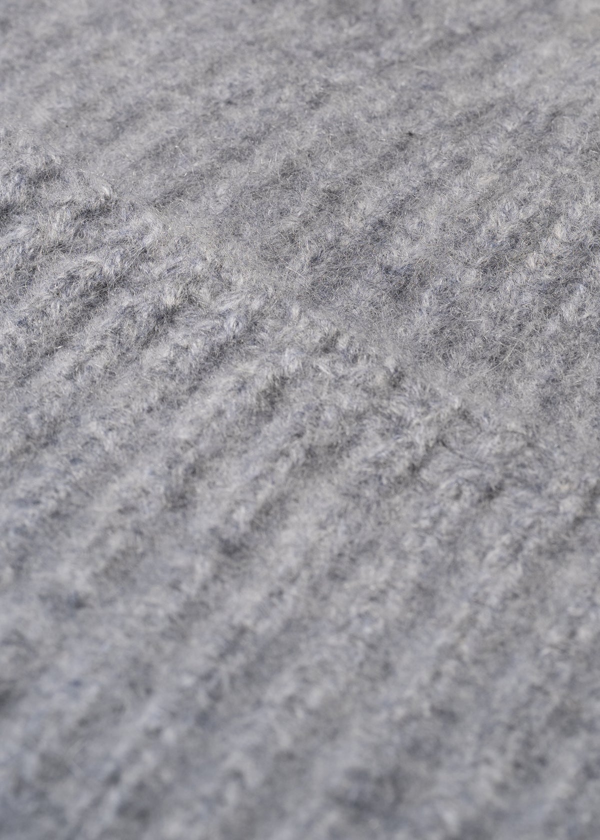 Y-0005 Brushed Cashmere Beanie - Grey , Yacaia_Y-0005_Grey_Brushed_Zoom