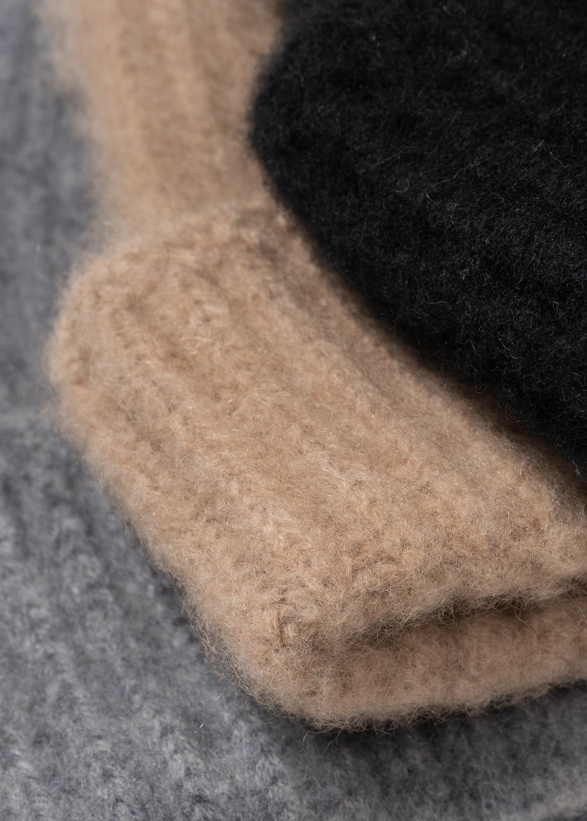 Y-0005 Brushed Cashmere Beanie - Camel , Yacaia_Y-0005_Ribs