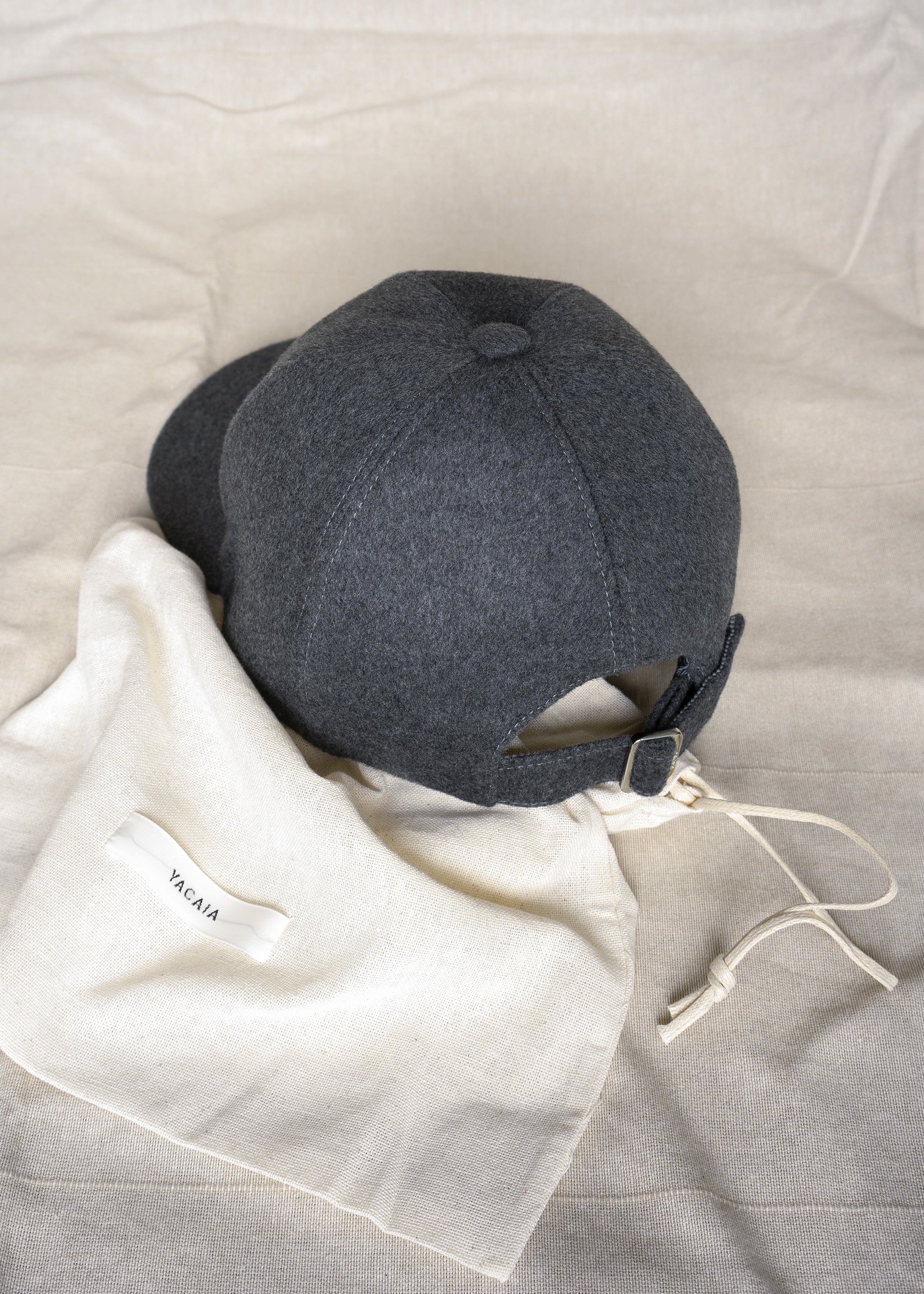 Yacaia Y-0001 Baseball Cap - Grey (100% cashmere)