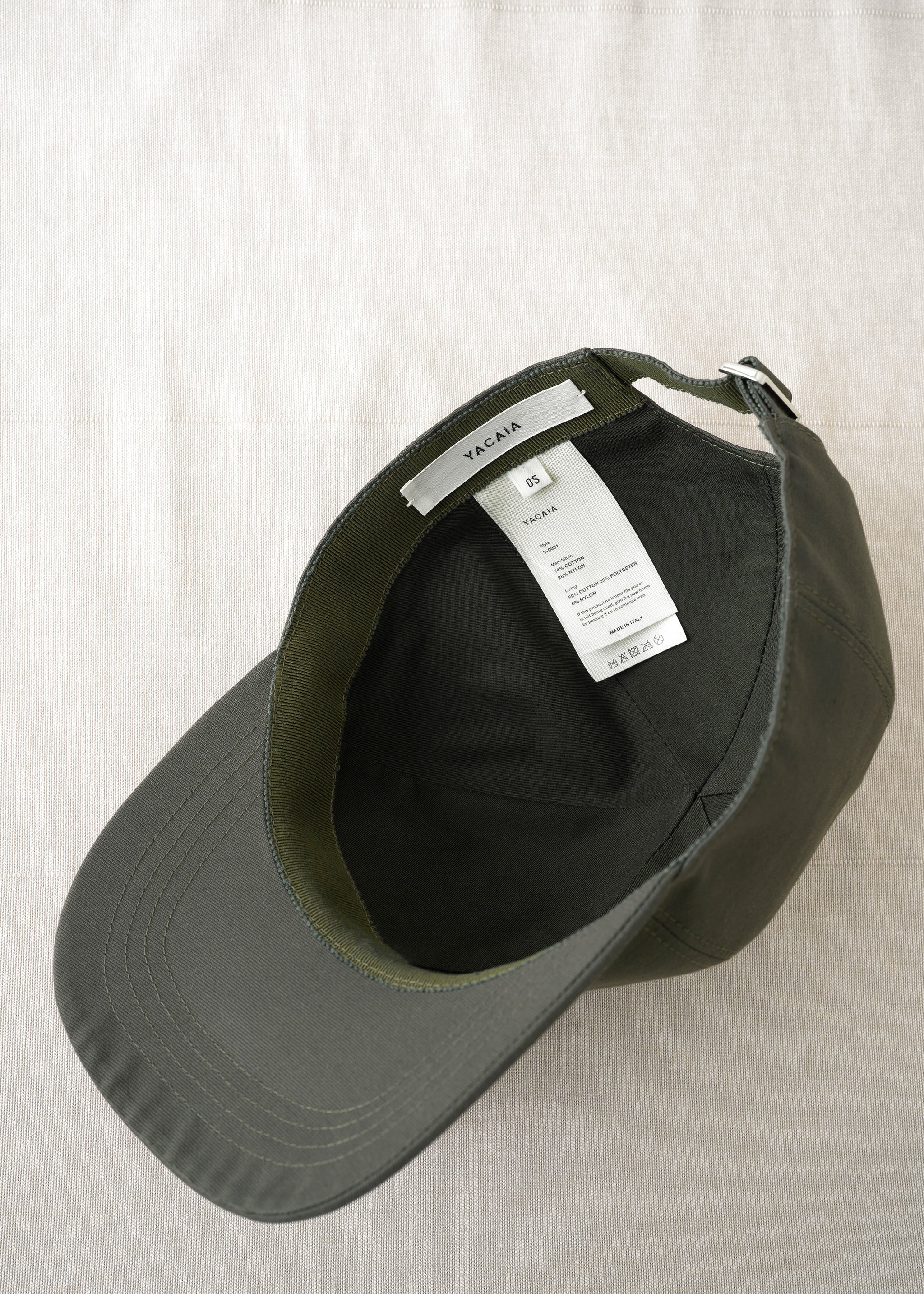 Y-0001 Baseball Cap - Olive (Cotton blend)