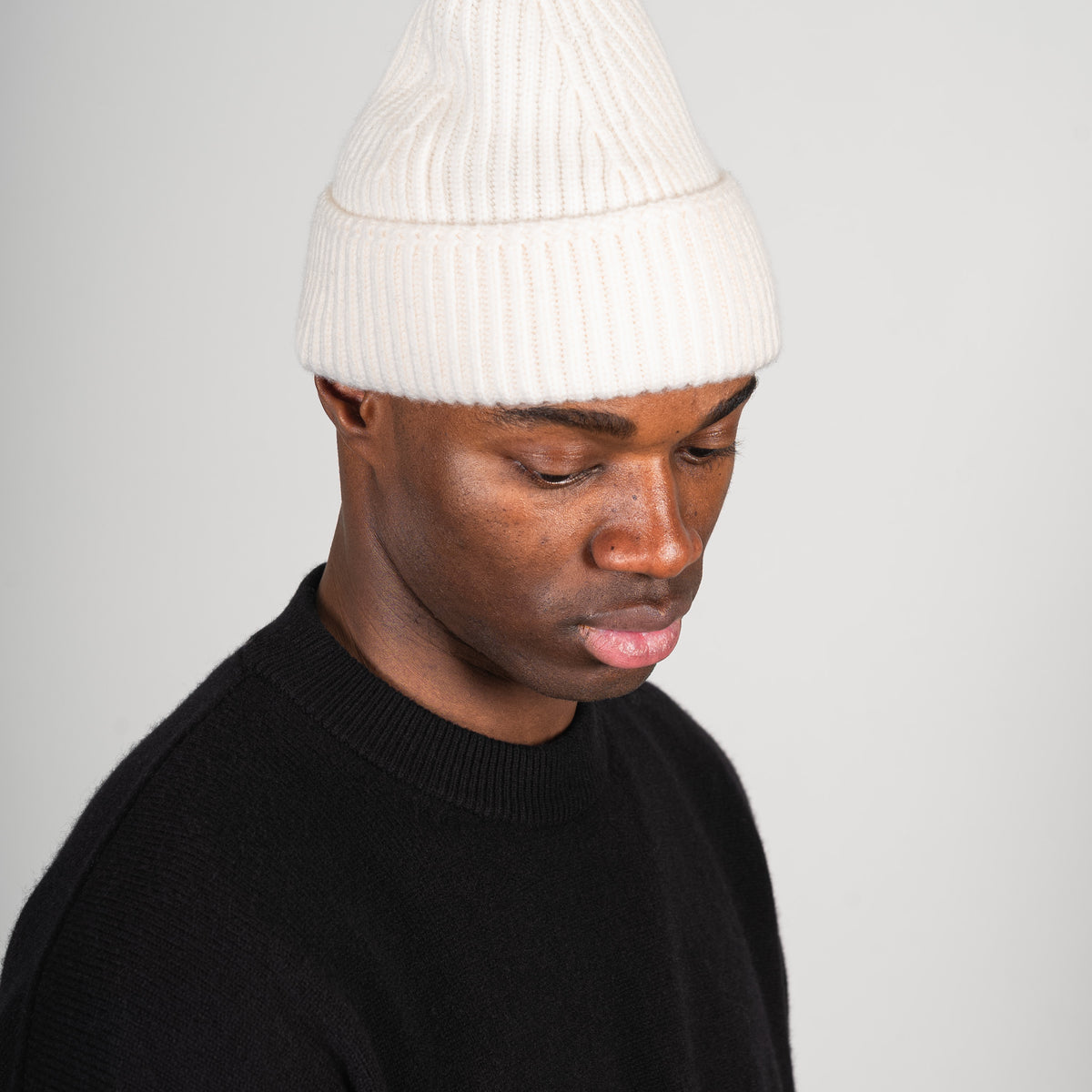 NEW AUTUMN CASHMERE women\'s brushed cuffed beanie hat in clouds Star Oatmeal Cashmere Beanie – cloudnine-cashmere main image 2