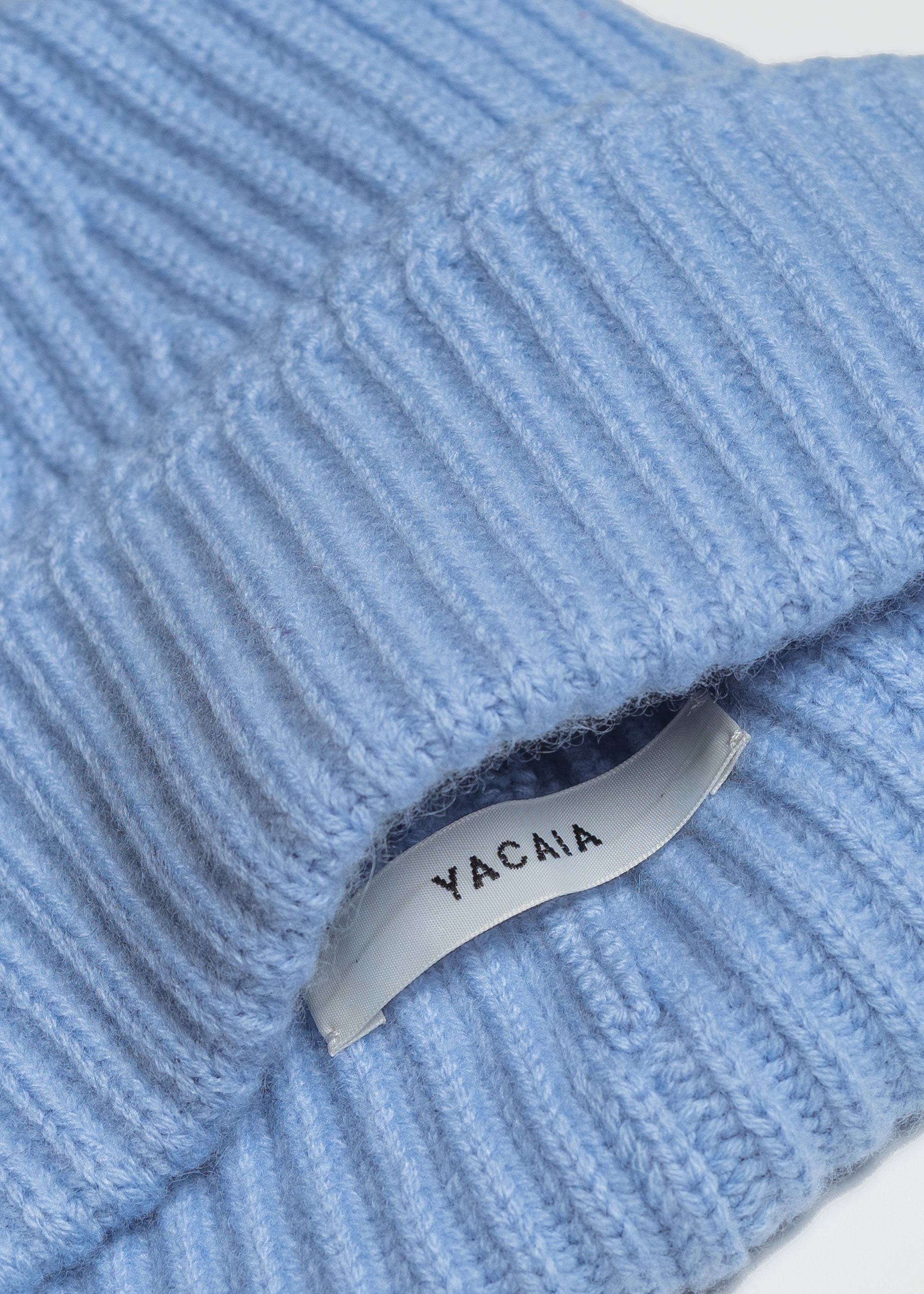 Yacaia Y-0004 Cashmere Blend Beanie - Light Blue