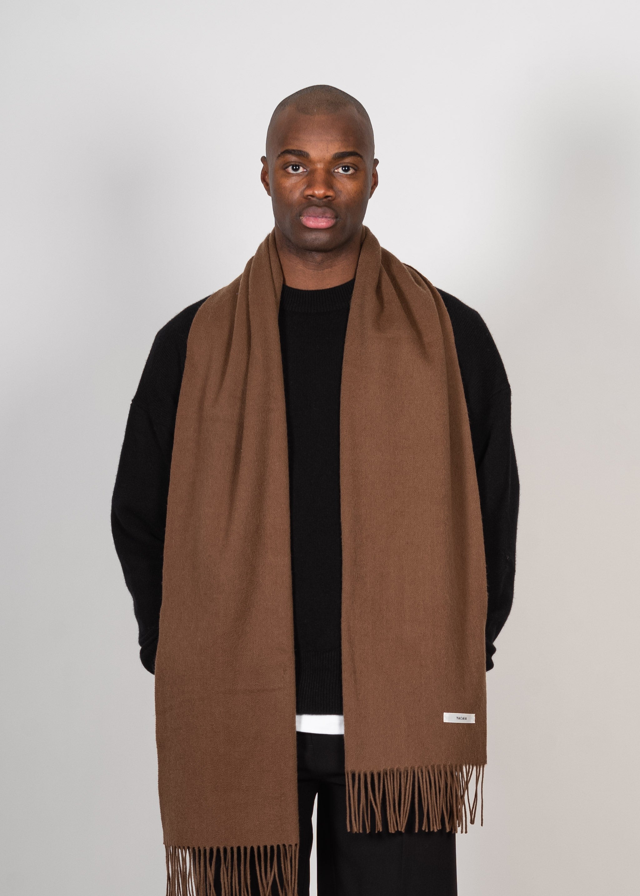 wool scarf brown